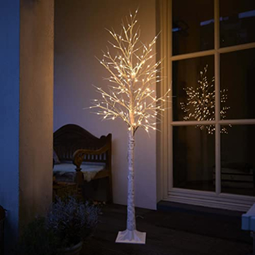 Northpoint LED Lichtbaum Baum Weihnachtsdeko Indoor & Outdoor | Birkenoptik | 120cm | 120 warmweiße LEDs | inkl. Timer - 4