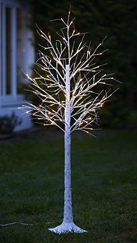 Northpoint LED Lichtbaum Baum Weihnachtsdeko Indoor & Outdoor | Birkenoptik | 180cm | 200 warmweiße LEDs | inkl. Timer - 4