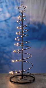 Spetebo Metall Weihnachtsbaum mit 100 LED in warmweiß - Lichterbaum außen und innen als Weihnachtsbeleuchtung - 1