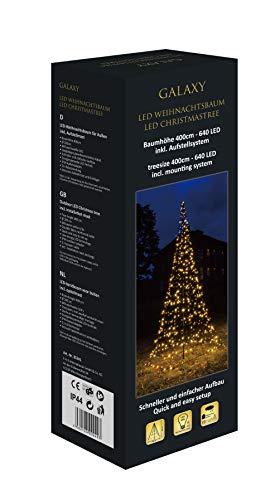 Star-Max Led Tannenbaum 400 cm mit Aufstellmast Galaxy schwarz - 3