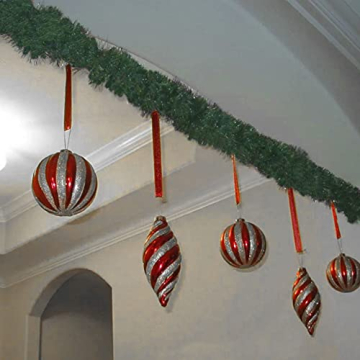 Tannengirlande Weihnachtsgirlande Kunststoff Grün für Außen und Treppe, Weihnachtsdeko Girlande Weihnachten - 5m - 7