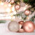TIDEVAN 100 Stück Weihnachtskugeln aus Kunststoff,Roségold Weihnachtsbaum Bruchsichere Ornamente Glänzend Glitzernd Dekokugeln Weihnachtskugeln Set Kleine Weihnachtskugeln mit Lanyard für Weihnachten - 3