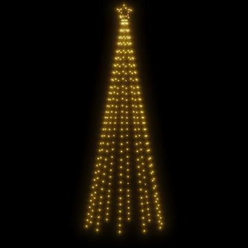 vidaXL LED Weihnachtsbaum Kegelform Tannenbaum Lichterbaum Weihnachtsdeko Stern Beleuchtung Außen Beleuchtet Lichterkette Warmweiß 310 LEDs 100x300cm - 5