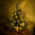 Weihnachtsbaum künstlich grün mit Deko Lichterkette 30 LED warm weiß Batterie Timer Christbaum Tannenbaum 60 cm Weihnachtsdeko Xmas-Deko - 3