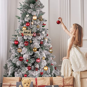 Weihnachtskugeln Kunststoff Christbaumkugeln Rot 101 Stück-Baumschmuck Weihnachten Weihnachtsbaumkugeln Christbaumkugeln Kunststoff - 5