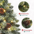 Yorbay Mini Weihnachtsbaum mit Beleuchtung LED und weißem Schnee, 40cm Tannenbaum mit Stern-Baumspitze und echtem Kiefernzapfen, für Weihnachten Dekoration, Advent - 2